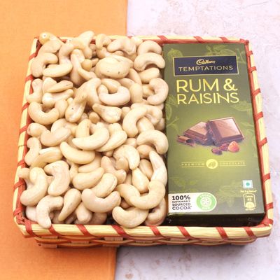 SFU E Com Dry Fruit Hamper Pack with Cashew & Temptation | Ideal for Rakhi, Diwali and Festive Gifting | Premium Dry Fruit Hamper For Corporate Gifts, Family, Friends, New year | 171