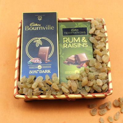 SFU E Com Dry Fruit Hamper Pack with Bournville & Temptation Raisin | Ideal for Rakhi, Diwali and Festive Gifting | Premium Dry Fruit Hamper For Corporate Gifts, Family, Friends, New year | 274