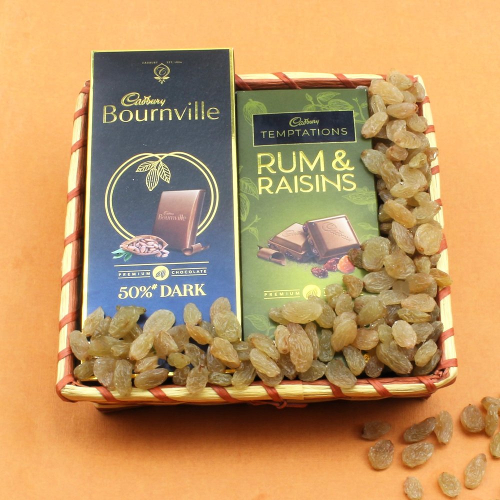 SFU E Com Dry Fruit Hamper Pack with Bournville & Temptation Raisin | Ideal for Rakhi, Diwali and Festive Gifting | Premium Dry Fruit Hamper For Corporate Gifts, Family, Friends, New year | 274