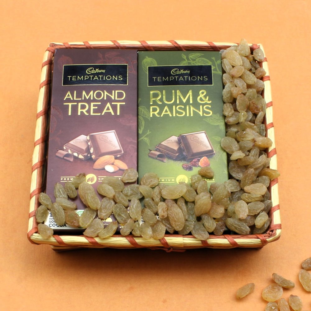 SFU E Com Dry Fruit Hamper Pack with 2Pcs. Temptation Raisin | Ideal for Rakhi, Diwali and Festive Gifting | Premium Dry Fruit Hamper For Corporate Gifts, Family, Friends, New year | 279