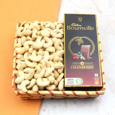 SFU E Com Dry Fruit Hamper Pack with Cashew & Bournville | Ideal for Rakhi, Diwali and Festive Gifting | Premium Dry Fruit Hamper For Corporate Gifts, Family, Friends, New year | 178