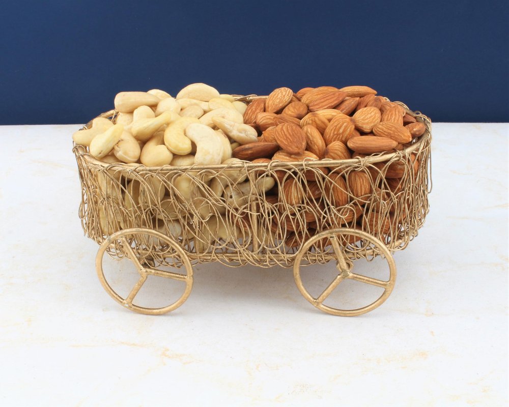 SFU E Com Dry Fruit Gift Hamper With Metal Cycle Pack With Almonds, Cashew | Ideal for Rakhi, Diwali and Festive Gifting | Dry Fruit Hamper For Corporate Gifts, Family, Friends, New year | 011
