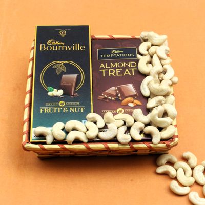 SFU E Com Dry Fruit Hamper Pack with Bournville & Temptation With Some Healthy Cashew | Premium Dry Fruit Hamper For Corporate Gifts, Family, Friends, New year | 263
