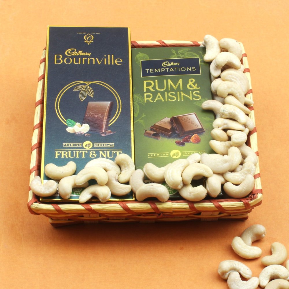 SFU E Com Dry Fruit Hamper Pack with Bournville & Temptation With Some Healthy Cashew | Premium Dry Fruit Hamper For Corporate Gifts, Family, Friends, New year | 268
