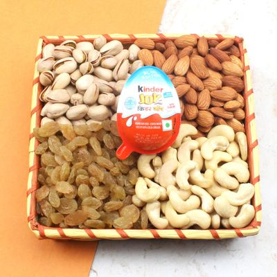 SFU E Com Dry Fruit Hamper Pack with Healthy Cashew, Almond, Pistachios & Raisin And Surprising Toy for Kids With Yummy Chocolates | 219