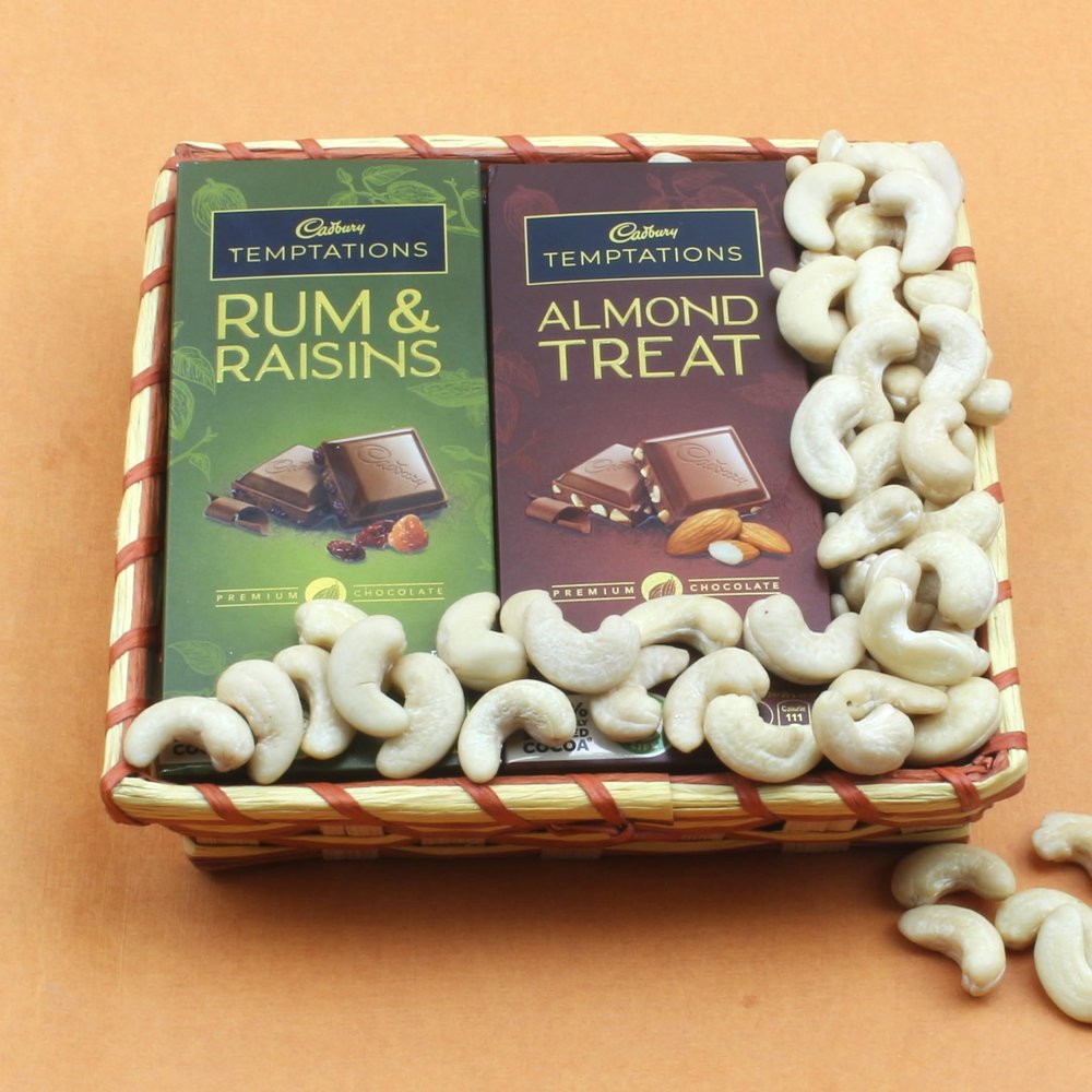 SFU E Com Dry Fruit Hamper Pack with 2Pcs. Temptation With Some Healthy Cashew | Premium Dry Fruit Hamper For Corporate Gifts, Family, Friends, New year | 259