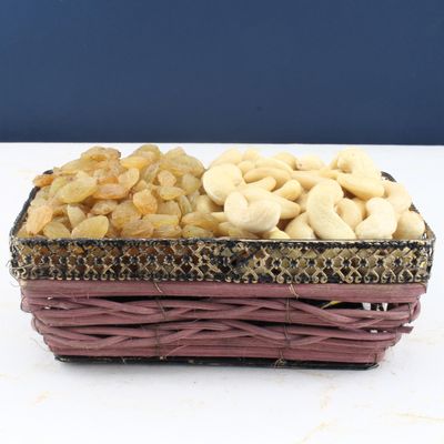 SFU E Com Dry Fruit Gift Hamper With Fulfil Basket to Cashew, Raisin | Ideal for Rakhi, Diwali and Festive Gifting | Dry Fruit Hamper For Corporate Gifts, Family, Friends, New year | 092