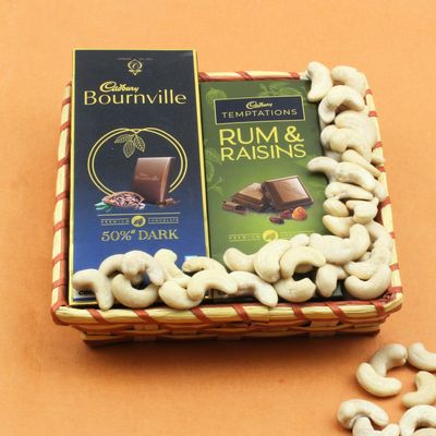 SFU E Com Dry Fruit Hamper Pack with Bournville & Temptation With Some Healthy Cashew | Premium Dry Fruit Hamper For Corporate Gifts, Family, Friends, New year | 266