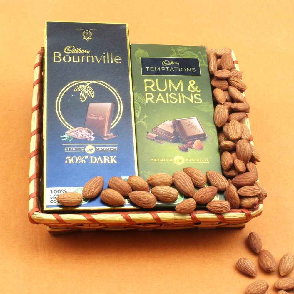 SFU E Com Dry Fruit Hamper Pack with Temptation & Bournville With Some Healthy Almond | Premium Dry Fruit Hamper For Corporate Gifts, Family, Friends, New year | 251