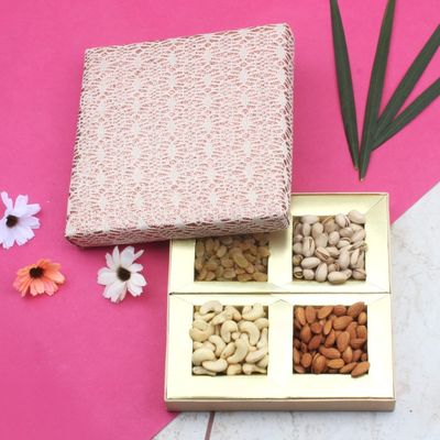 SFU E Com Dry Fruit Gift Hamper With Pack Of 4 Dry Fruits Cashew, Almond, Pistachios And Raisin | Dry Fruit Hamper For Corporate Gifts, Family, Friends, New year | 151