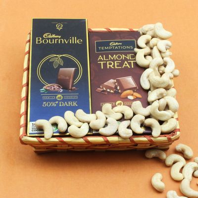 SFU E Com Dry Fruit Hamper Pack with Bournville & Temptation With Some Healthy Cashew | Premium Dry Fruit Hamper For Corporate Gifts, Family, Friends, New year | 264