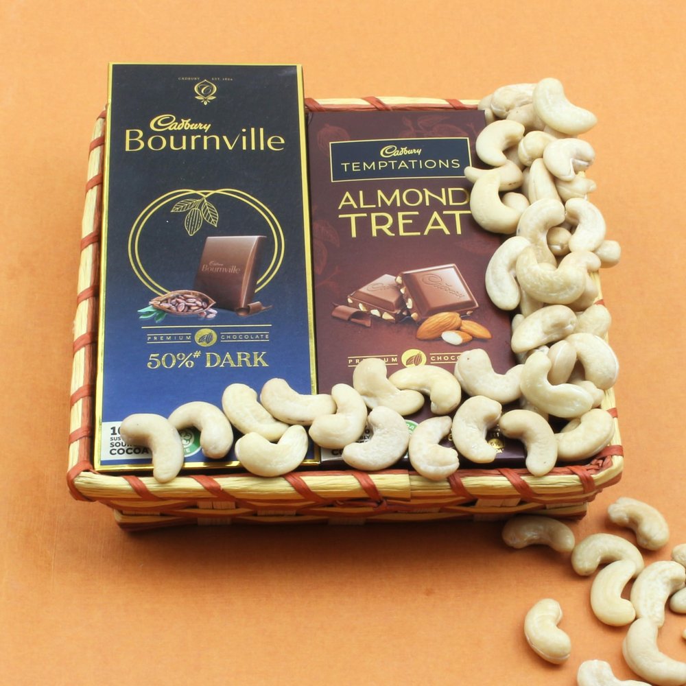 SFU E Com Dry Fruit Hamper Pack with Bournville & Temptation With Some Healthy Cashew | Premium Dry Fruit Hamper For Corporate Gifts, Family, Friends, New year | 264