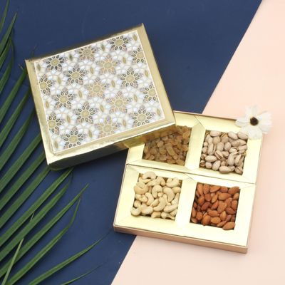 SFU E Com Dry Fruit Gift Hamper With Pack Of 4 Dry Fruits Cashew, Almond, Pistachios And Raisin | Dry Fruit Hamper For Corporate Gifts, Family, Friends, New year | 149