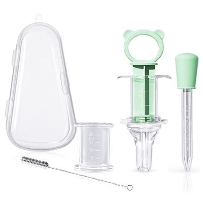SNOWIE SOFT 4Pcs Dropper for Baby Medicine Syringe Medicine Pacifier Baby Medicine Dispenser Kit, Food Grade Oral Feeding Syringe and Dropper Set Feeder Dispenser for Infant for Medicine Water Juice