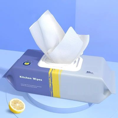 ANKZWEE Kitchen Cleaning Wipes, 80Pcs Decontamination Wet Wipes, Kitchen Cleaning Wipes - Powerful Stain and Grease Remover for Sparkling Clean Surfaces (Pack Of 1)