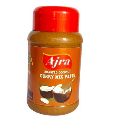 Ajra Pure Roasted Coconut Curry Paste/Kerala Style Varutharacha Thenga/100% Natural/Use For Fish,Chicken,mutton,Egg Curry and Dal, Vegetables Curry Paste Multi purpose product 200g