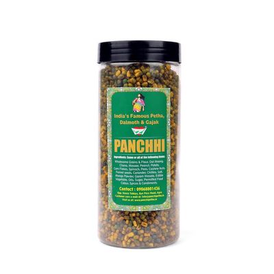 Panchi Hari Moong Namkeen (400gm Pack of 1) Agra Special Crunchy Indian Snack Spicy Tangy and Tasty Made with Premium Ingredients Perfect for Tea Time and Snacking