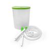 Mega Choice PVC Enema kit satvik 1500ml, 1 silicon tube, 2 nozzles, 1 clamp, 1 enema tube, with user manual view 1