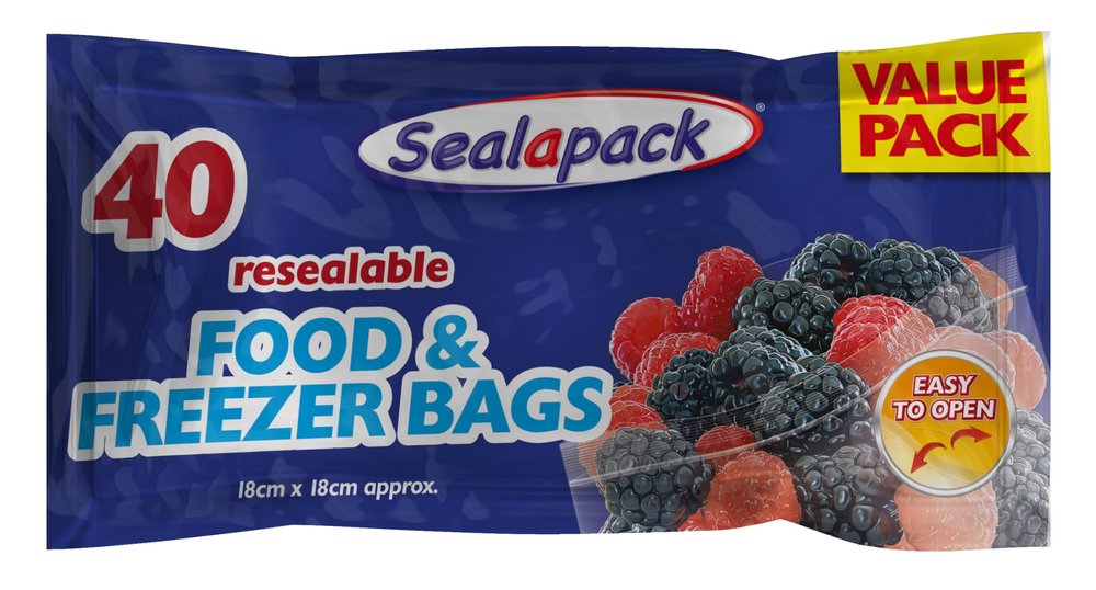 Sealapack Resealable Food & Freezer Bags 40's