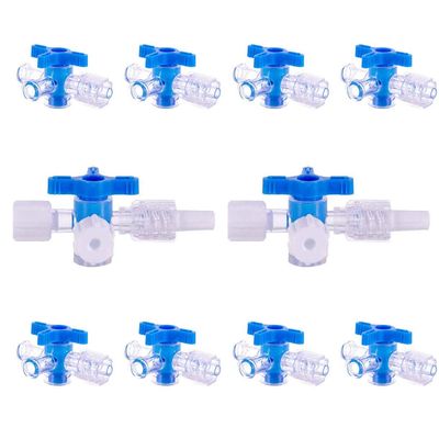 Fidelis Healtcare Bi-Valve 3-Way Stop Cock | Luer Connections | Sterile Individual Package | Medical Three Way Valve 3-Way Stopcocks | Pack of 50 |