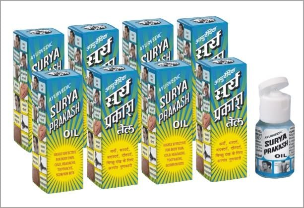 PNC-Surya Prakash Oil 06ml Each Pack of 8 Bottles. Way to Pain Management.