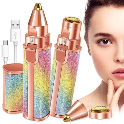 KANAKADHARA 2 in 1 Eyebrow Trimme Facial Hair Removal for women & Girls Eye Brow Hair Remover Machine For Women - Face,Upper Lips,Cheek, Chin and Nose Hair Remover(Rainbow)
