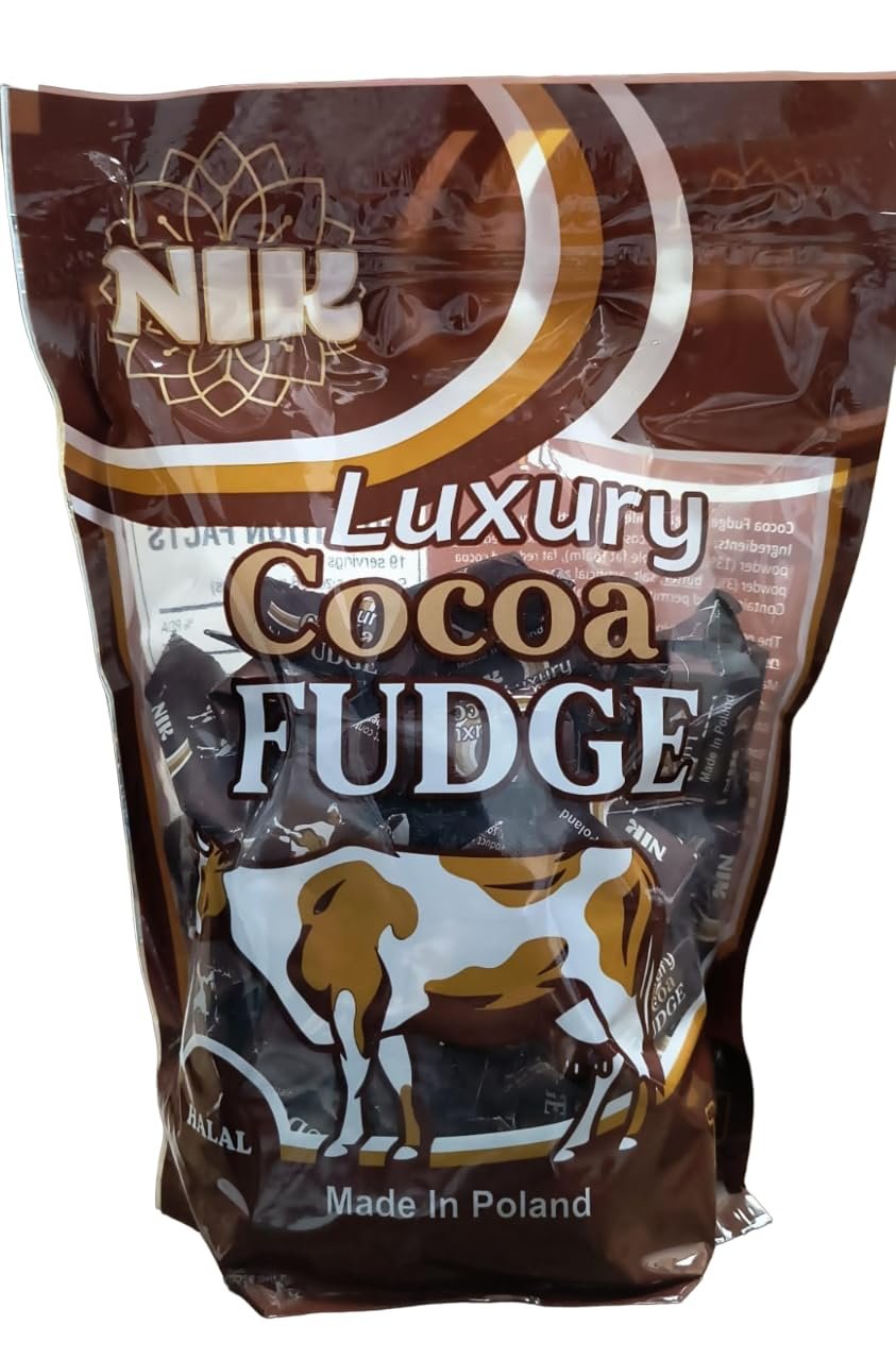 Luxury Cocoa Fudge With Delicious Cocoa Cream Fudge Each Individually Wrapped 700g