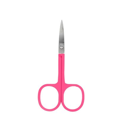 FOLELLO Grooming Scissor for Men and Women (White, Pink)  Stainless Steel Mustache Scissors for Men, Eyebrow, Nose Hair Scissor for Men