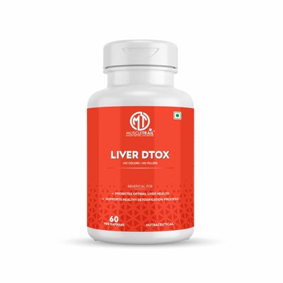 MuscleTrail Liver Dtox  Advanced Liver Cleanse & Detox Supplement | 60 Veg Capsules | Milk Thistle Extract for Liver Health & Wellness For Men And Women