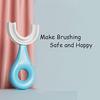 XML U Shaped Toothbrush For Kids Baby (PACK OF 3) Food Grade Soft Silicone Brush Head Oral Teeth Cleaning Tools for Children- Multi color view 2