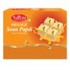 YUVRAJ Orange Flavoured Soan papadi (patisa) sweets (200 Gm X 2) combo pack view 3