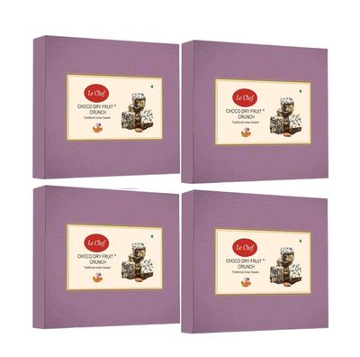 Le Chef Premium Chocolate Dry Fruit 200 gm X 4| Combo Pack Of 4| Indian Sweet | Best For Festive Season