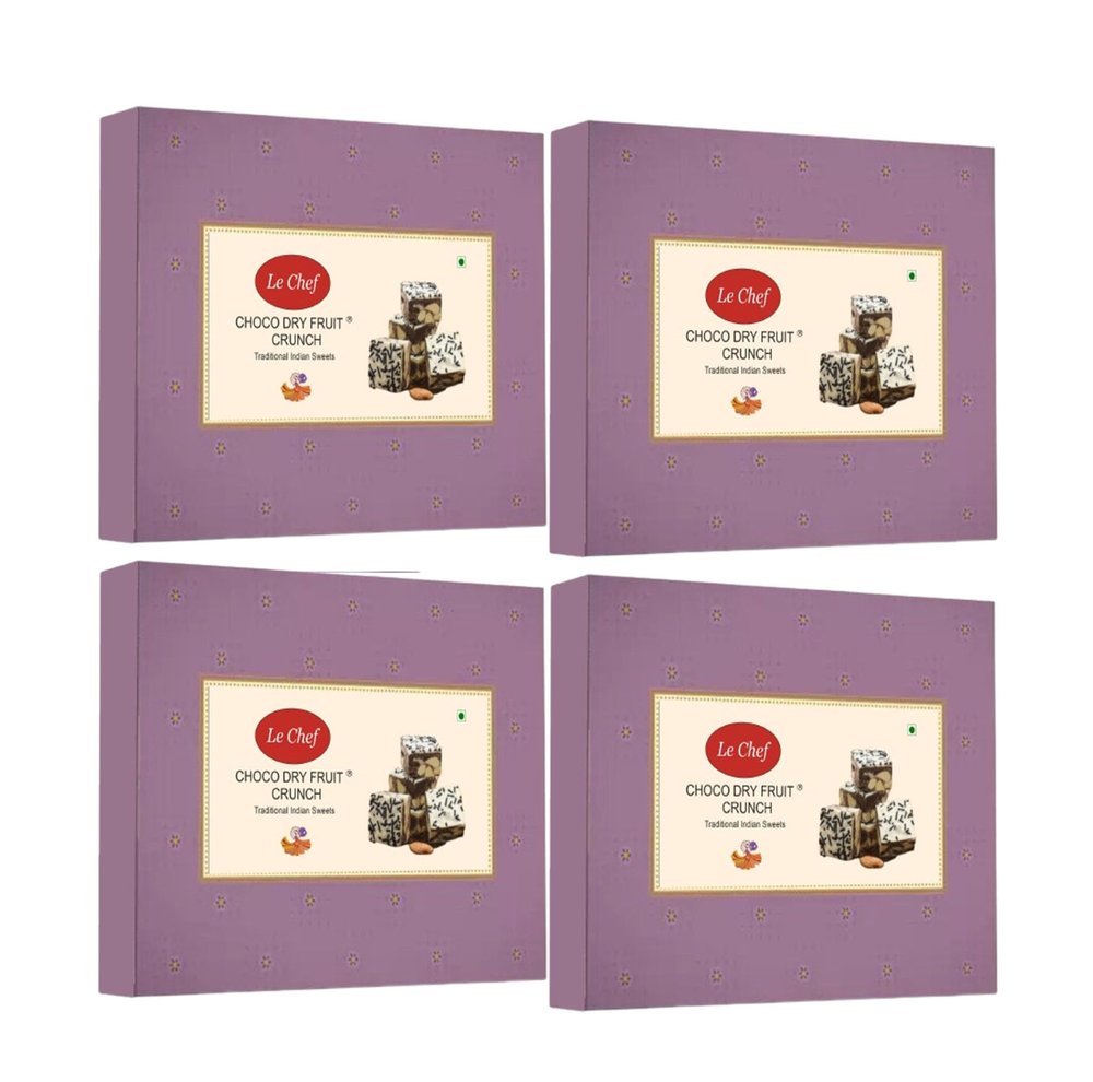 Le Chef Premium Chocolate Dry Fruit 200 gm X 4| Combo Pack Of 4| Indian Sweet | Best For Festive Season