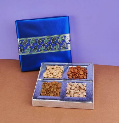 SFU E Com Dry Fruit Gift Box | Assorted Dryfruits Gift Hamper Pack with Almonds, Pistachio, Cashew Nuts & Raisins | Premium Gifting Collection For Diwali, New Year | 090