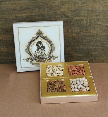 SFU E Com Dry Fruit Gift Box | Assorted Dryfruits Gift Hamper Pack with Almonds, Pistachio, Cashew Nuts & Raisins | Premium Gifting Collection For Diwali, New Year | 072