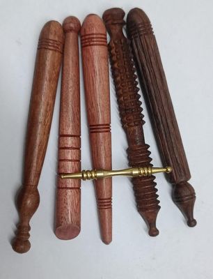 AB CRAFT Wooden Acupressure Massager, Wooden Massage Sticks, Massager for Acupressure Points, Jimmy, Thai Massagers, Hand and foot Massager Sticks in Pure Sheesham Wood (Pack of 6)