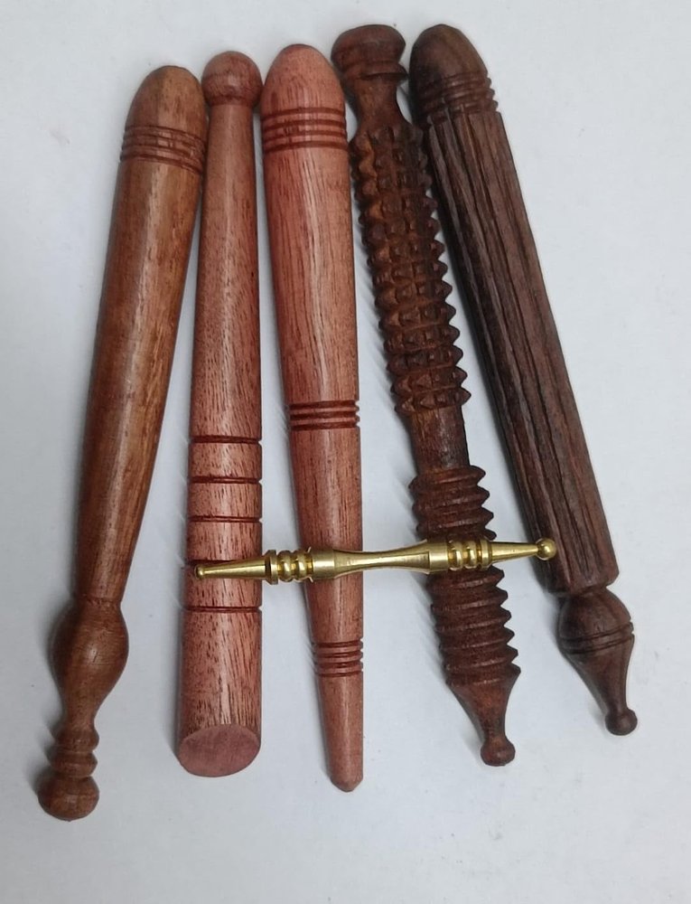 AB CRAFT Wooden Acupressure Massager, Wooden Massage Sticks, Massager for Acupressure Points, Jimmy, Thai Massagers, Hand and foot Massager Sticks in Pure Sheesham Wood (Pack of 6)