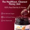 Eatopia Sugar Free Mixed Berry & Mulberry Honey Jam | 100% Pure & Natural | Healthy Jam for Kids & Adults | No Added Flavours & Preservatives | 70% Real Fruits & Wild Honey | Pack of 2 | 480g view 3
