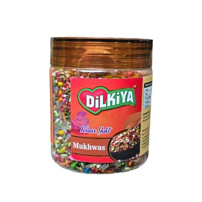 DiLKiYA Kesar Yukt Mukhwas [350 Grams Jar] [Special Saffron Mouth Freshener, Digestive, After-Meal,Mukhwas]