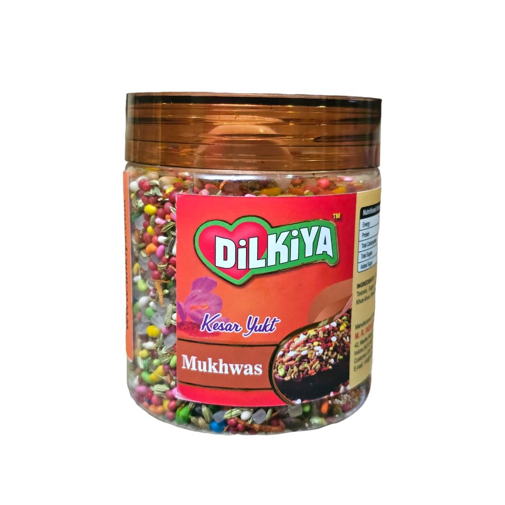 DiLKiYA Kesar Yukt Mukhwas [350 Grams Jar] [Special Saffron Mouth Freshener, Digestive, After-Meal,Mukhwas]