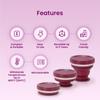 AARYA Premium Large Menstrual Cup for Women| Free Silicone Nipple Cover | Purple Menstrual Cup Food Grade Silicone Sterilizer Container Microwaveable | With Cup Wash 100ml (Combo) view 3
