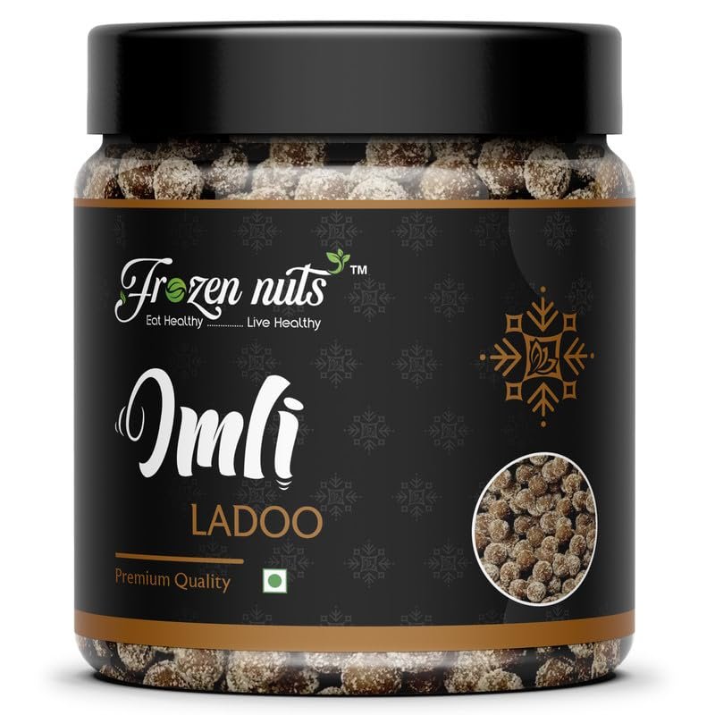 FROZEN NUTS Imli Laddu | Sweet, Sour, and Spicy Tamarind Balls | After-Meal Snack & Digestive Mouth Freshener | Homemade Imli Ladoo | 900g Jar Pack
