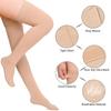 Athvibid Thigh High 20-30mmHg Compression Stocking, Compression Socks for Women & Men Circulation with Silicone Dot Band,Relieves muscle soreness, Beige1, Large view 3