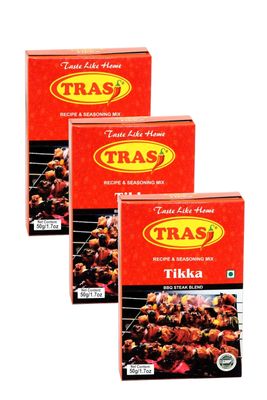 TRASI - Chicken Tikka Masla Powder | Mixed Chicken Brbique Masala Powder | Chicken Tawa Tikka Masala - (Pack of 3, 50gm Each)