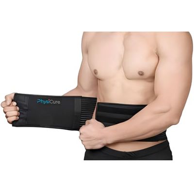 Physicure Comfort and Support For Unisex Umbilical Hernia Belt Abdominal Belt | Colour - Black | Size S,M,L,XL,XXL,