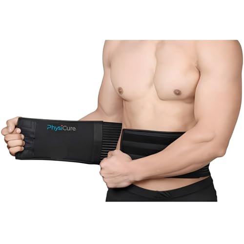 Physicure Comfort and Support For Unisex Umbilical Hernia Belt Abdominal Belt | Colour - Black | Size S,M,L,XL,XXL,