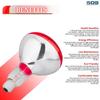 BOS MEDICARE SURGICAL Infrared Heat Therapy Bulb 150W | Red Light Lamp for Pain Relief, Muscle Relaxation, Joint Stiffness & Physiotherapy | E27 Socket Heating Light view 4