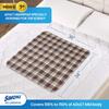 Simons Adult Reusable Stain-Mask Bed Underpad for Elderly, Heavy Absorbency Large Size 34 X 36 inches | Leak Proof 4 Layer Design Protects Surfaces for Incontinence Patients  Brown | Pack of 2 view 3