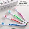 4 Pack Toothbrushes for Adults - Individually Wrapped Medium Bristle Toothbrushes with Covers - Pink - Convenient & Affordable Dental Care for Travel, Hotels, Airbnb, Missions & More view 3