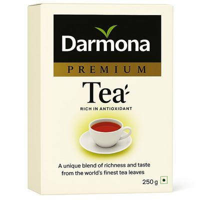 DARMONA Premium Tea 250 g | Pack of 1 | Total 250 g | A Unique Blend of Richness and Taste from the World's Finest Nilgiri Tea Leaves